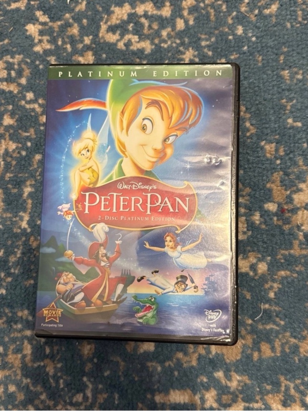 Disney Peter Pan DVD in Blue and Green Artwork